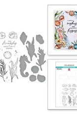 Spellbinders Seahorse Kisses Collection Seahorse Garden Stamp & Die Set