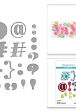 Spellbinders Stitched Numbers & More Collection Stitched Punctuation and Symbols Etched Dies