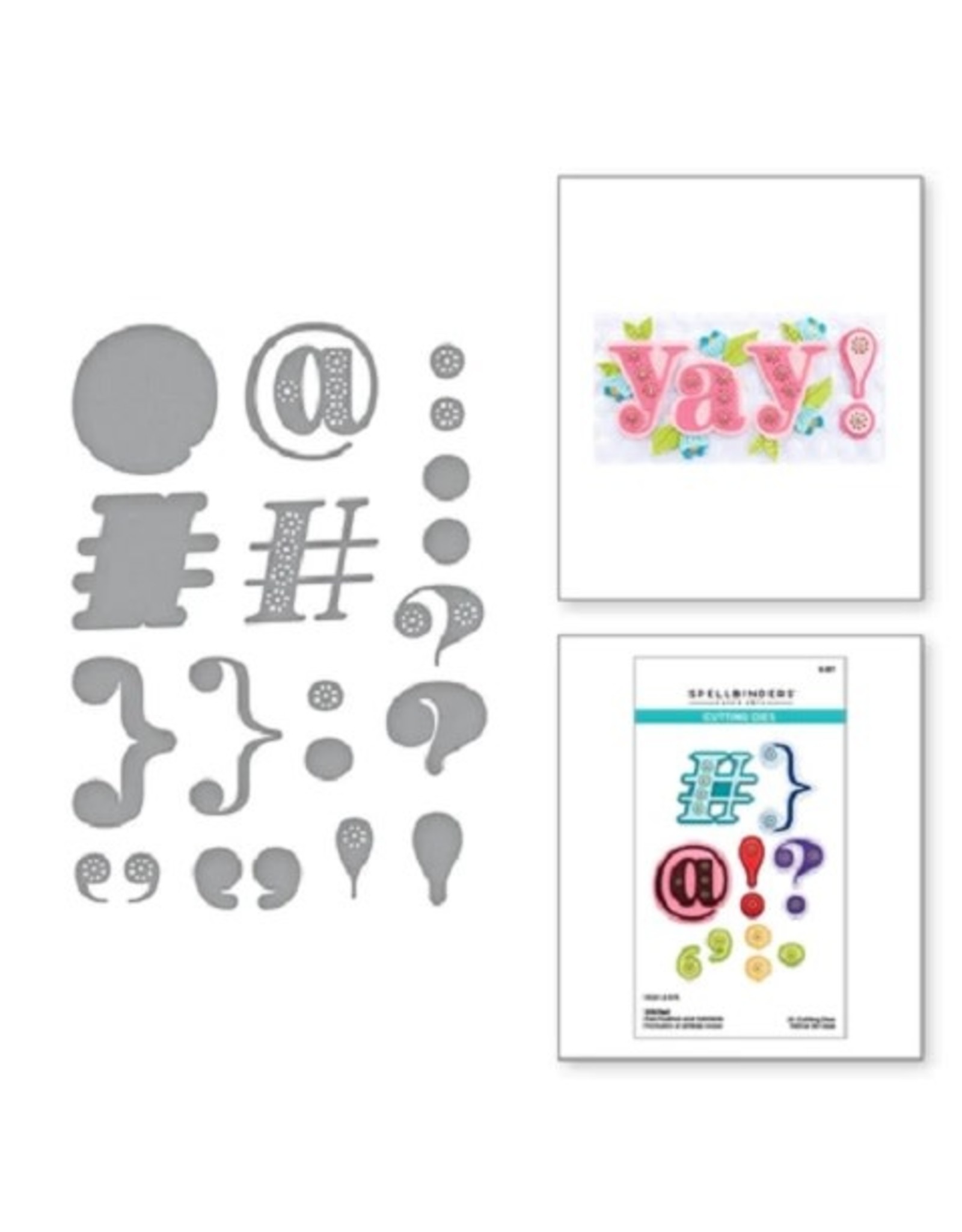 Spellbinders Stitched Numbers & More Collection Stitched Punctuation and Symbols Etched Dies