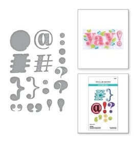 Spellbinders Stitched Numbers & More Collection Stitched Punctuation and Symbols Etched Dies