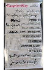 Stamp Anniething Bonjour Sentiment Stamp Set