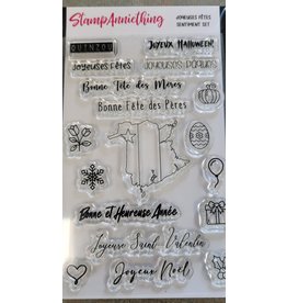 Stamp Anniething Joyeuses Fêtes Sentiment Stamp Set