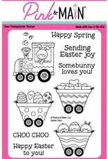 Pink & Main Eastern Train 4x6 Stamp