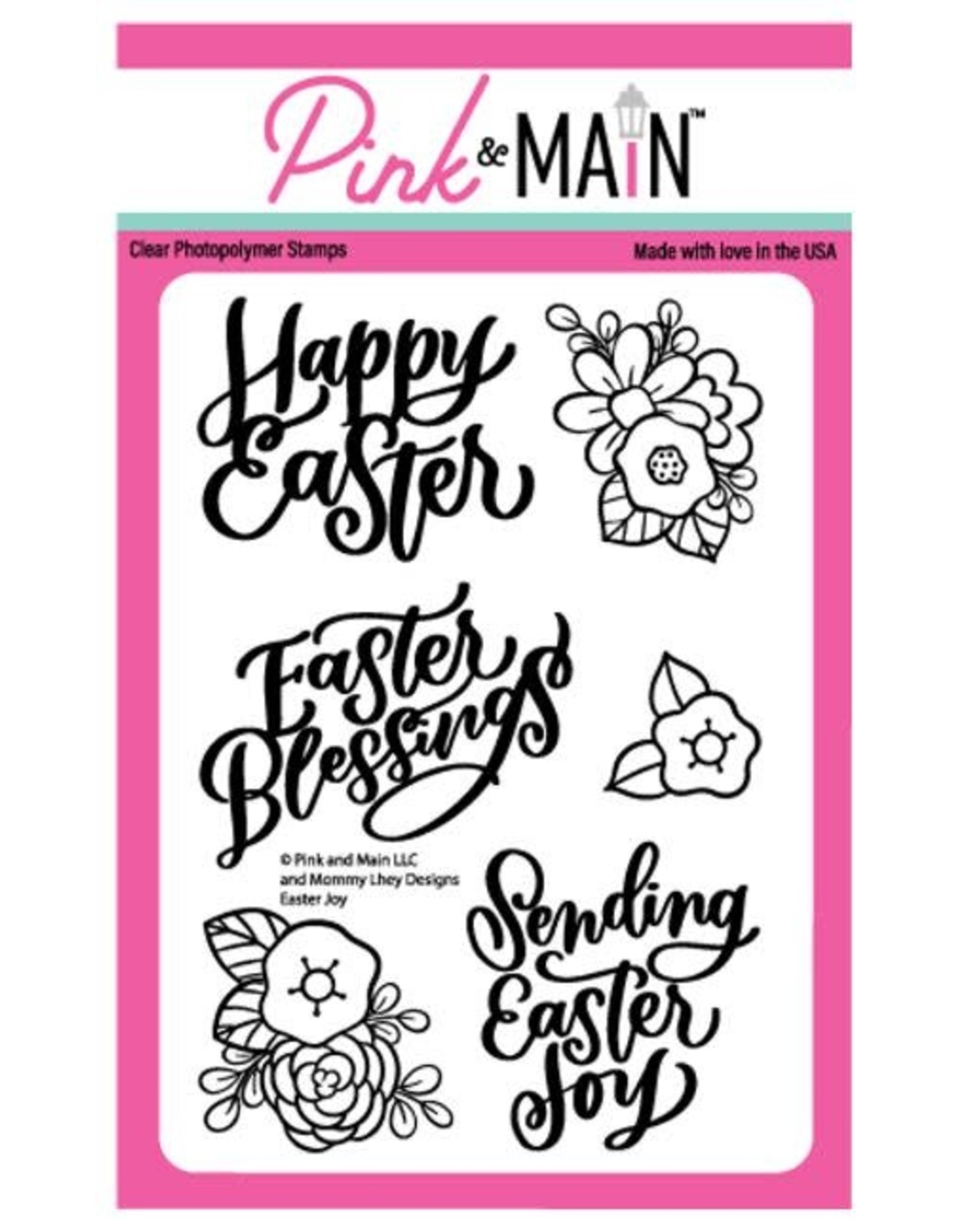 Pink & Main Easter Joy 4x6 Stamp