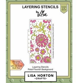 Lisa Horton Crafts Lisa Horton Petal flourish background DL Layering Stencils