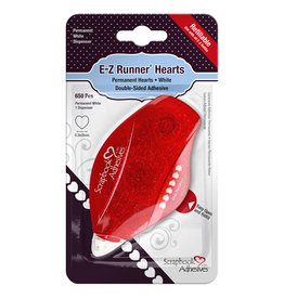 Scrapbook Adhesives EZ-Runner Hearts-  Refillable- white