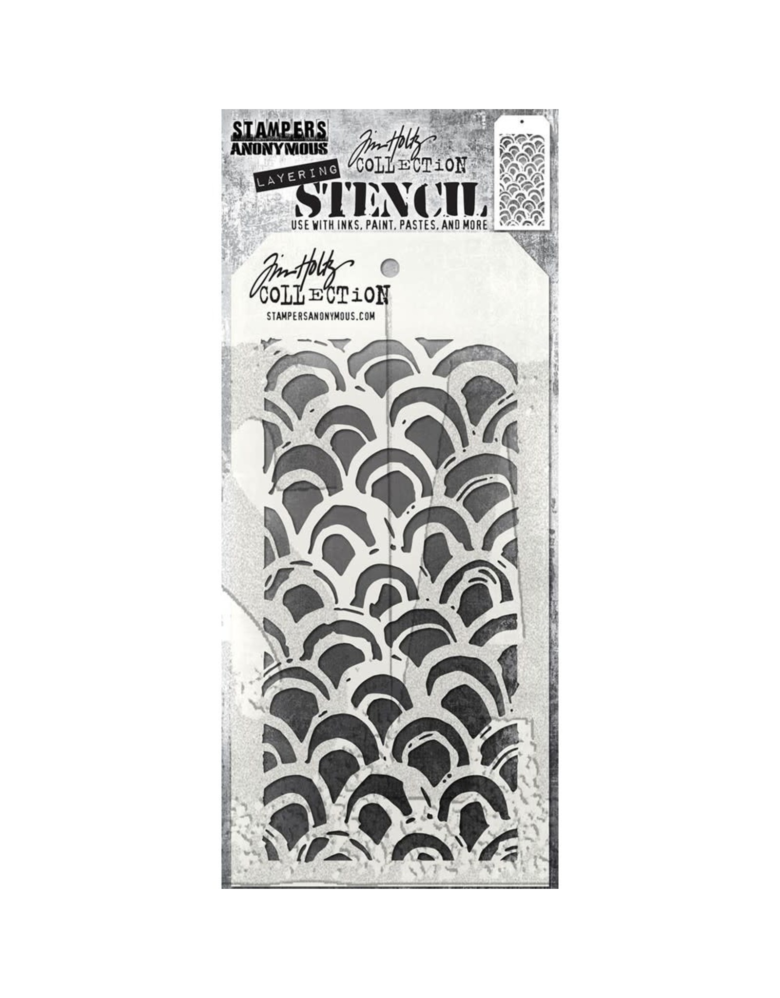 Tim Holtz - Stampers Anonymous Brush Arch, Layering Stencil