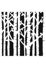THE CRAFTERS WORKSHOP 6x6 Stencil Birch Trees
