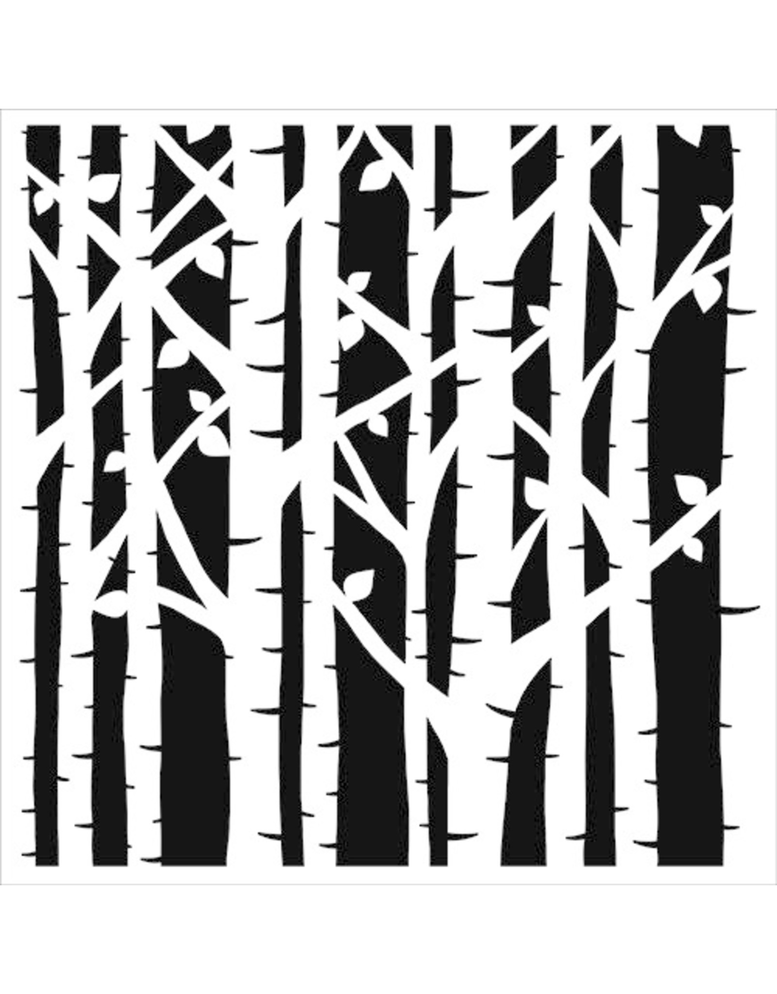 THE CRAFTERS WORKSHOP 6x6 Stencil Birch Trees