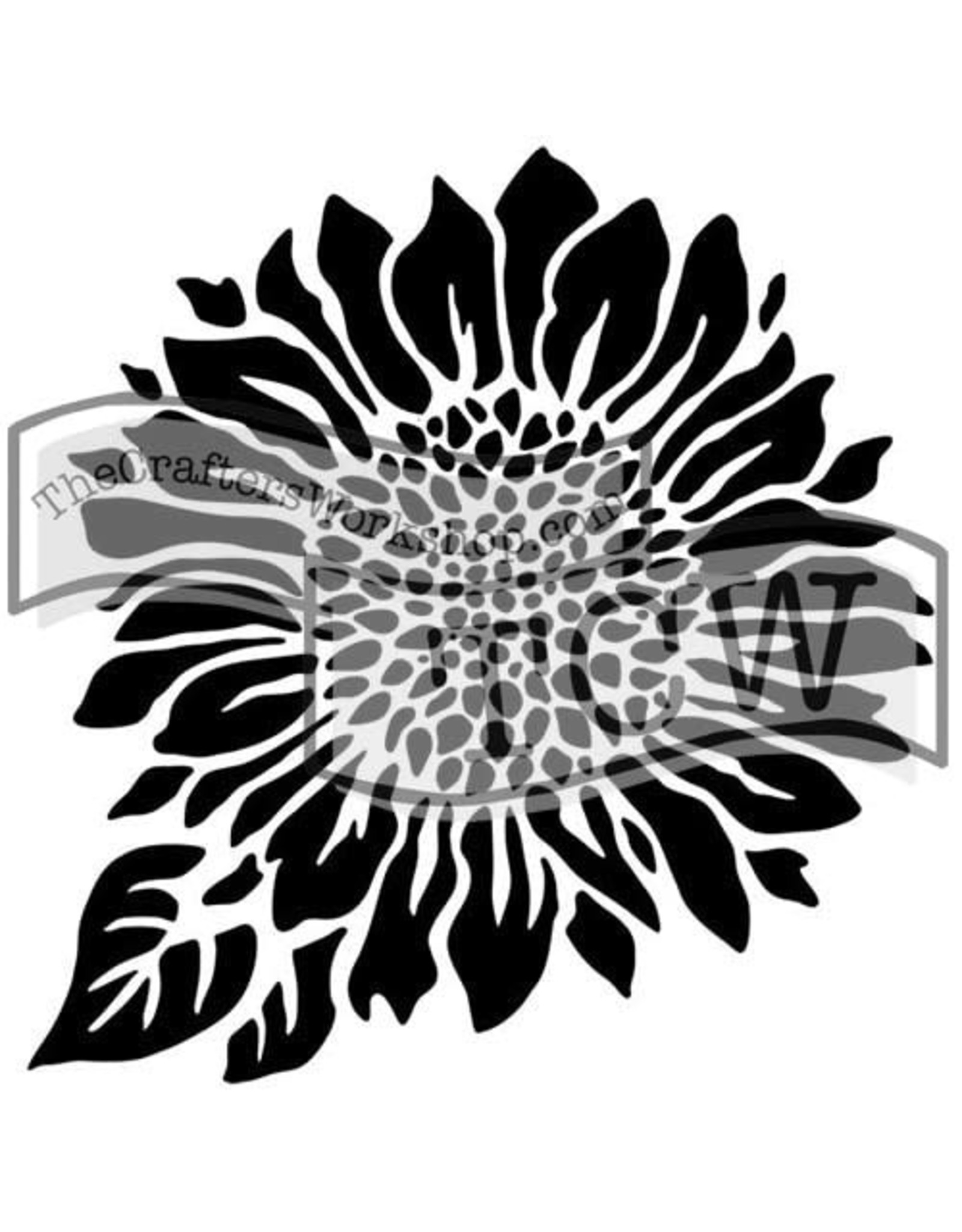 THE CRAFTERS WORKSHOP 6x6 Stencil Joyful Sunflower