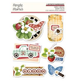 Simple Stories Simple Vintage Berry Fields - Layered Chipboard