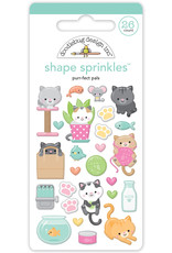 Doodlebug Design Pretty Kitty - Purr-fect Pals Shape Sprinkles