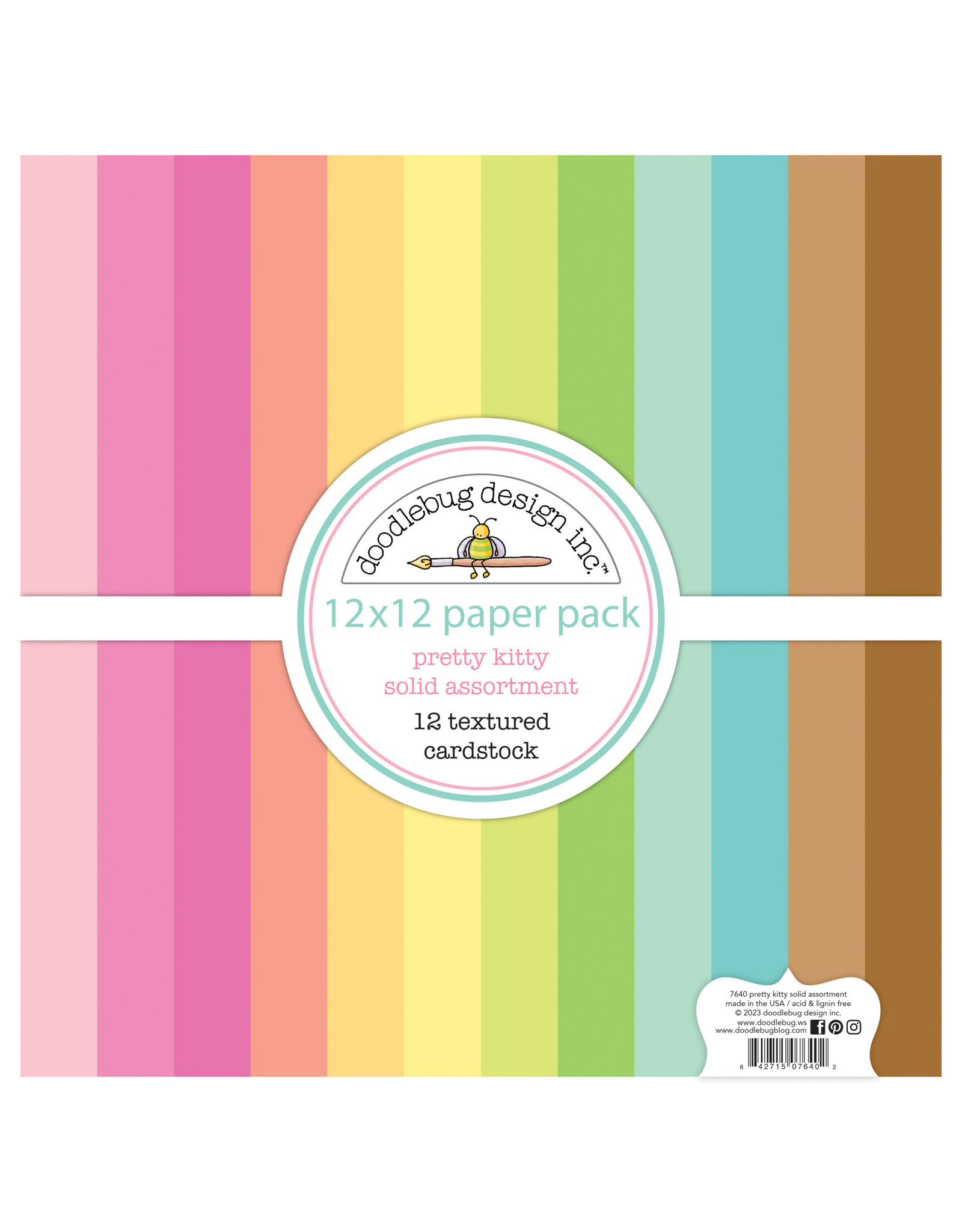 Doodlebug Design Pretty Kitty - Textured Cardstock Assortment Pack