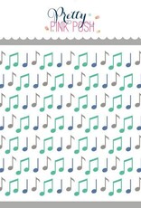 Pretty Pink Posh Layered Music Notes Stencil (3 Layer)