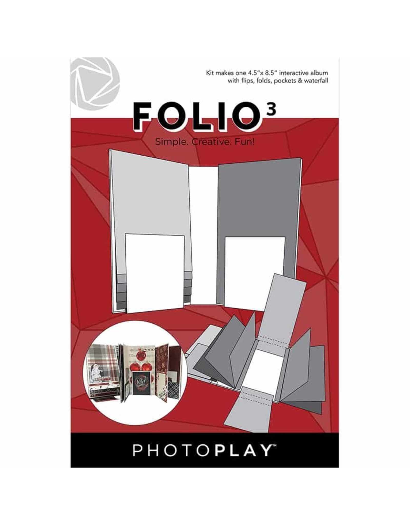 PHOTOPLAY FOLIO 3 - 4.5x8.5 White