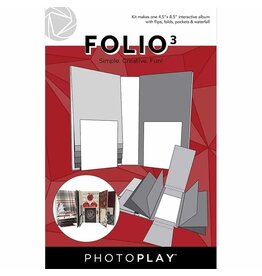 PHOTOPLAY FOLIO 3 - 4.5x8.5 White