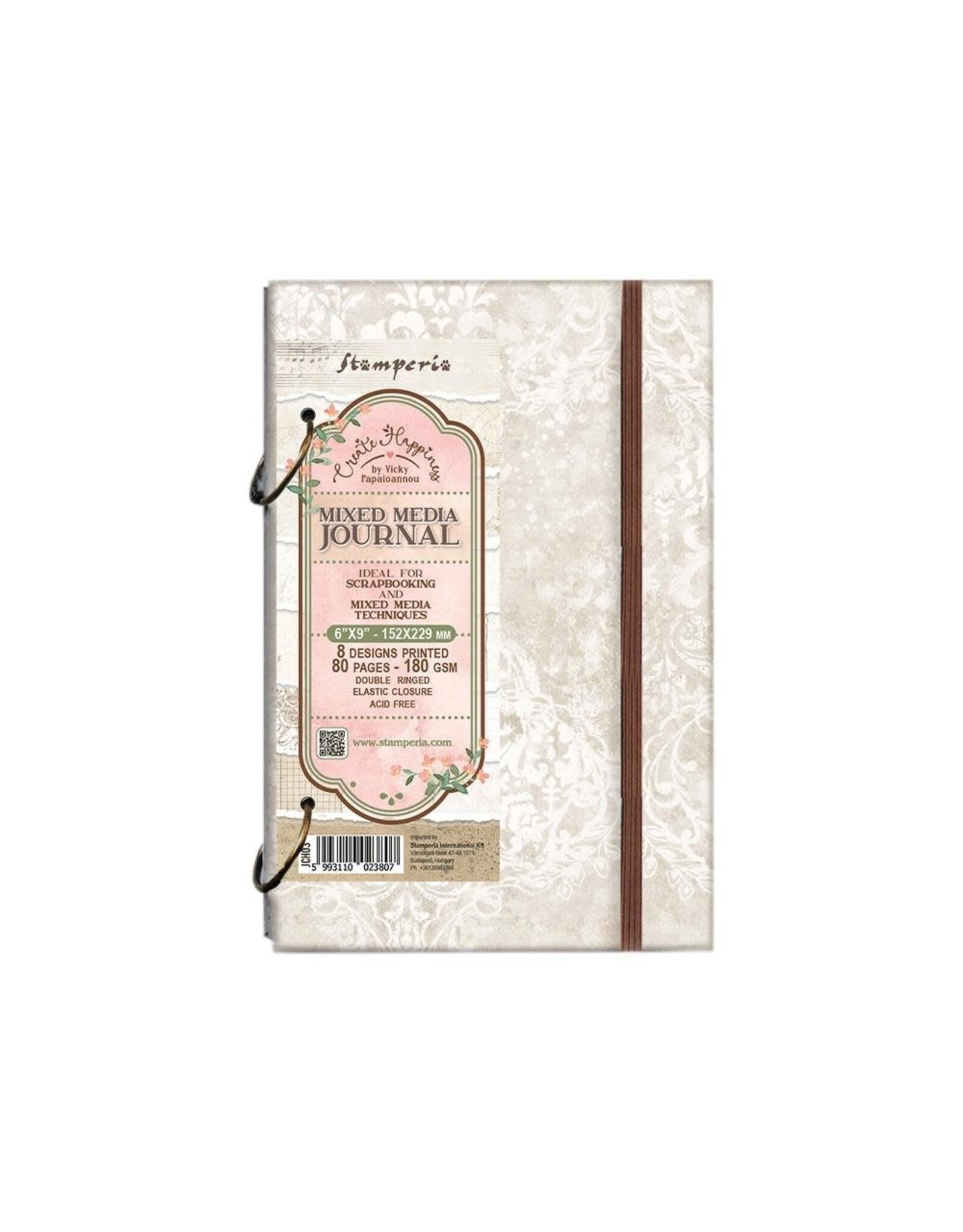 Stamperia CREATE HAPPINESS JOURNAL - RING 6X9