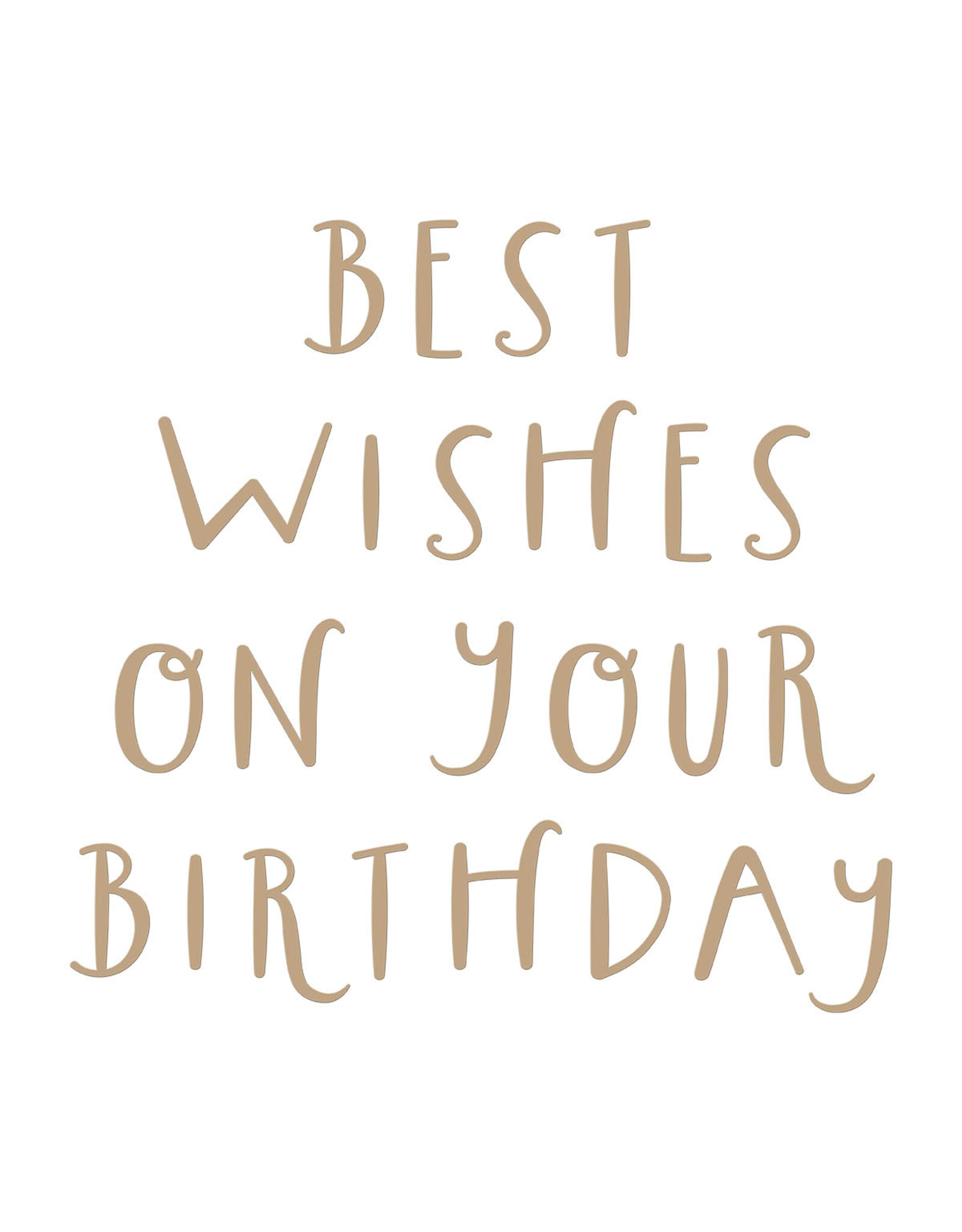 Spellbinders Best Wishes On Your Birthday - Hot Foil Plates