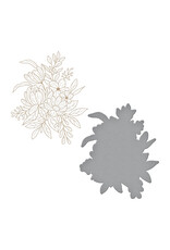Spellbinders Hexi-Gem Blooms - Hot Foil Plate