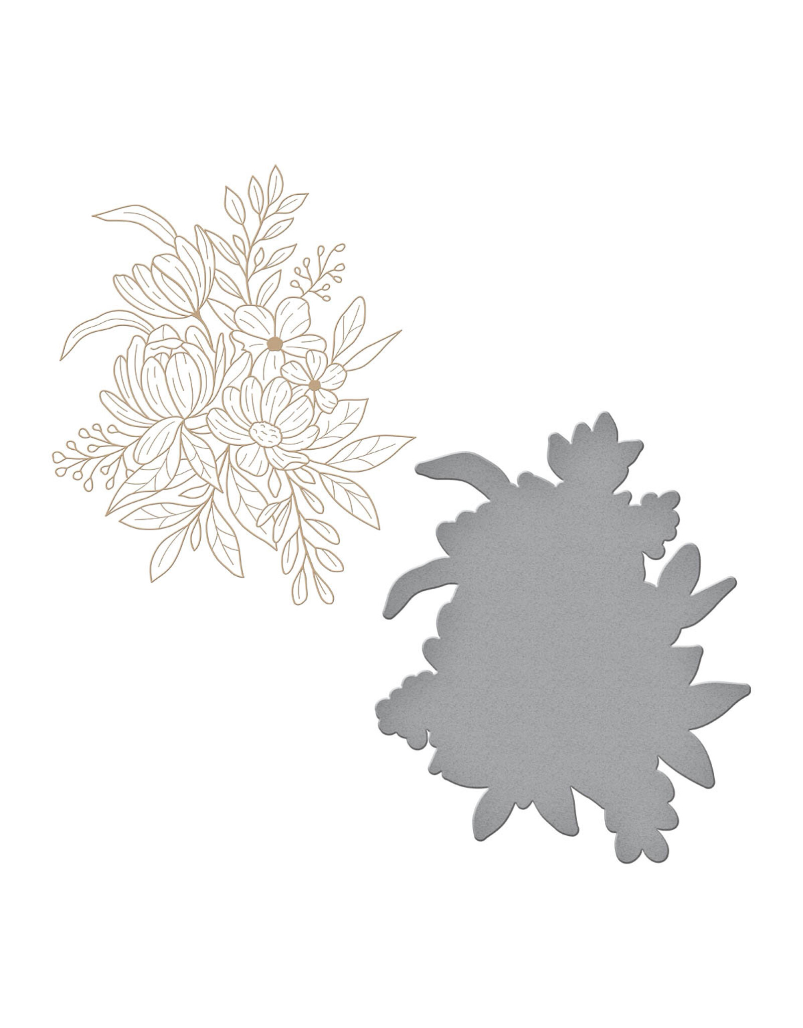 Spellbinders Hexi-Gem Blooms - Hot Foil Plate