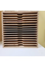 The Nic Nook Custom wooden  12x12 paper organizer