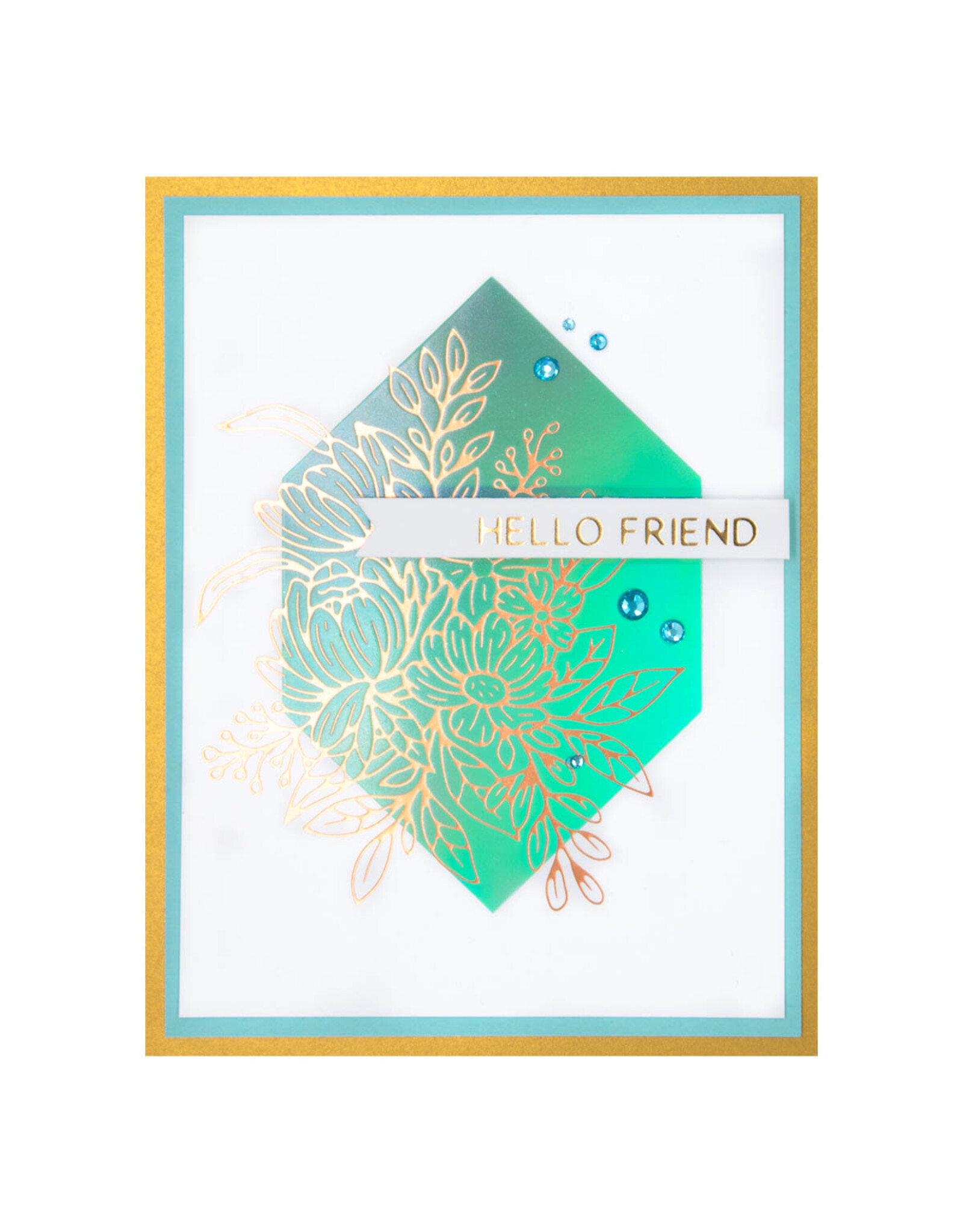 Spellbinders Essentials Glimmer Solid Hexi-Gem - Hot Foil Plate