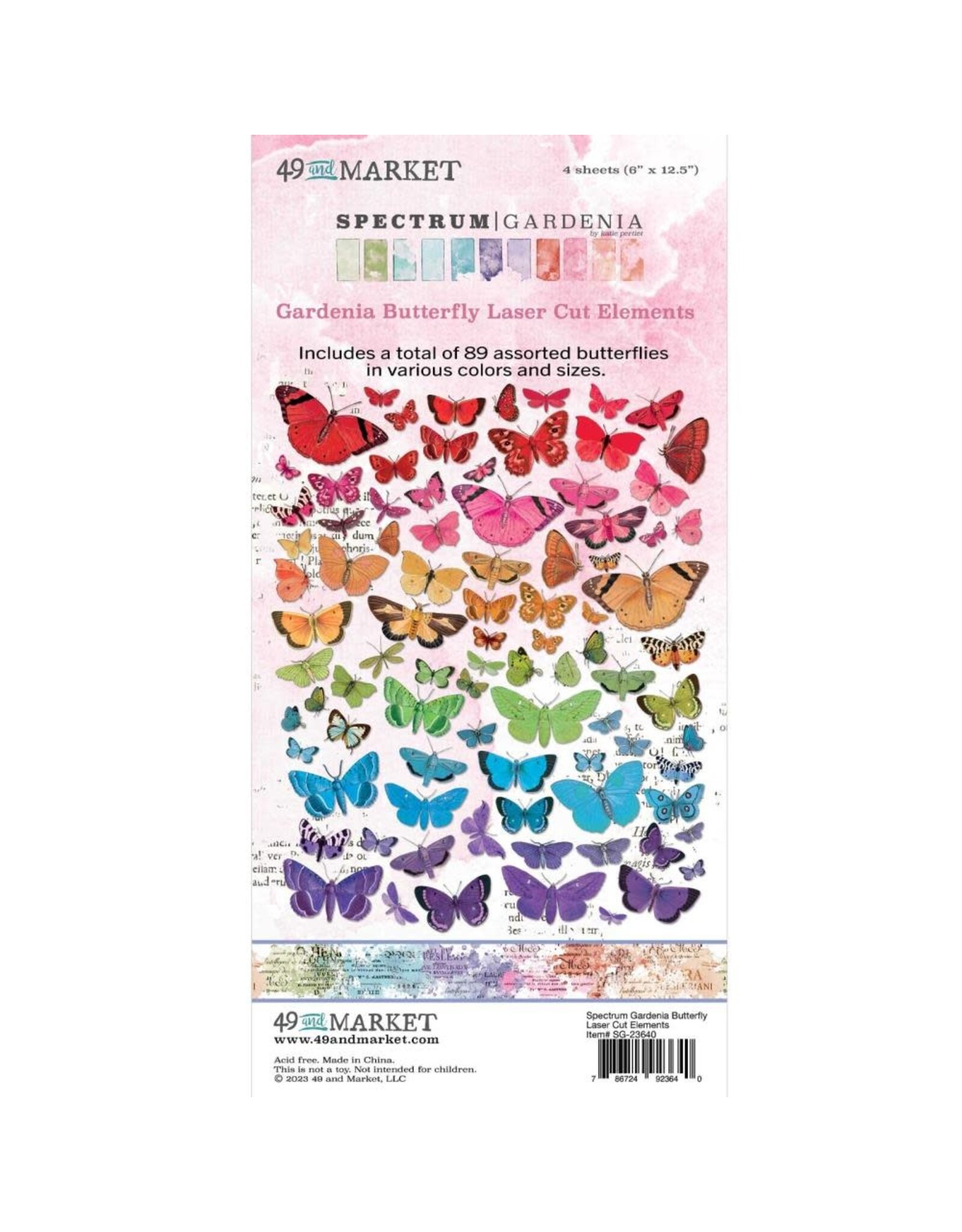 49 AND MARKET Spectrum Gardenia Laser Cut-Outs Butterflies