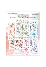 49 AND MARKET Spectrum Gardenia 6x8 Rub-Ons Leaves (6 sheets)
