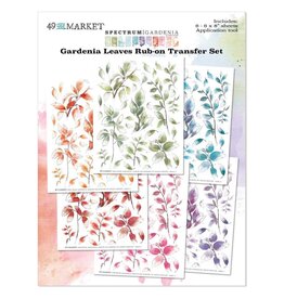 49 AND MARKET Spectrum Gardenia 6x8 Rub-Ons Leaves (6 sheets)