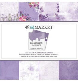49 AND MARKET Color Swatch- Lavender 12 x12 paper pack