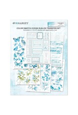 49 AND MARKET Color Swatch-Ocean 6x8 Rub-Ons