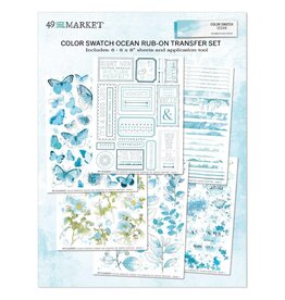 49 AND MARKET Color Swatch-Ocean 6x8 Rub-Ons