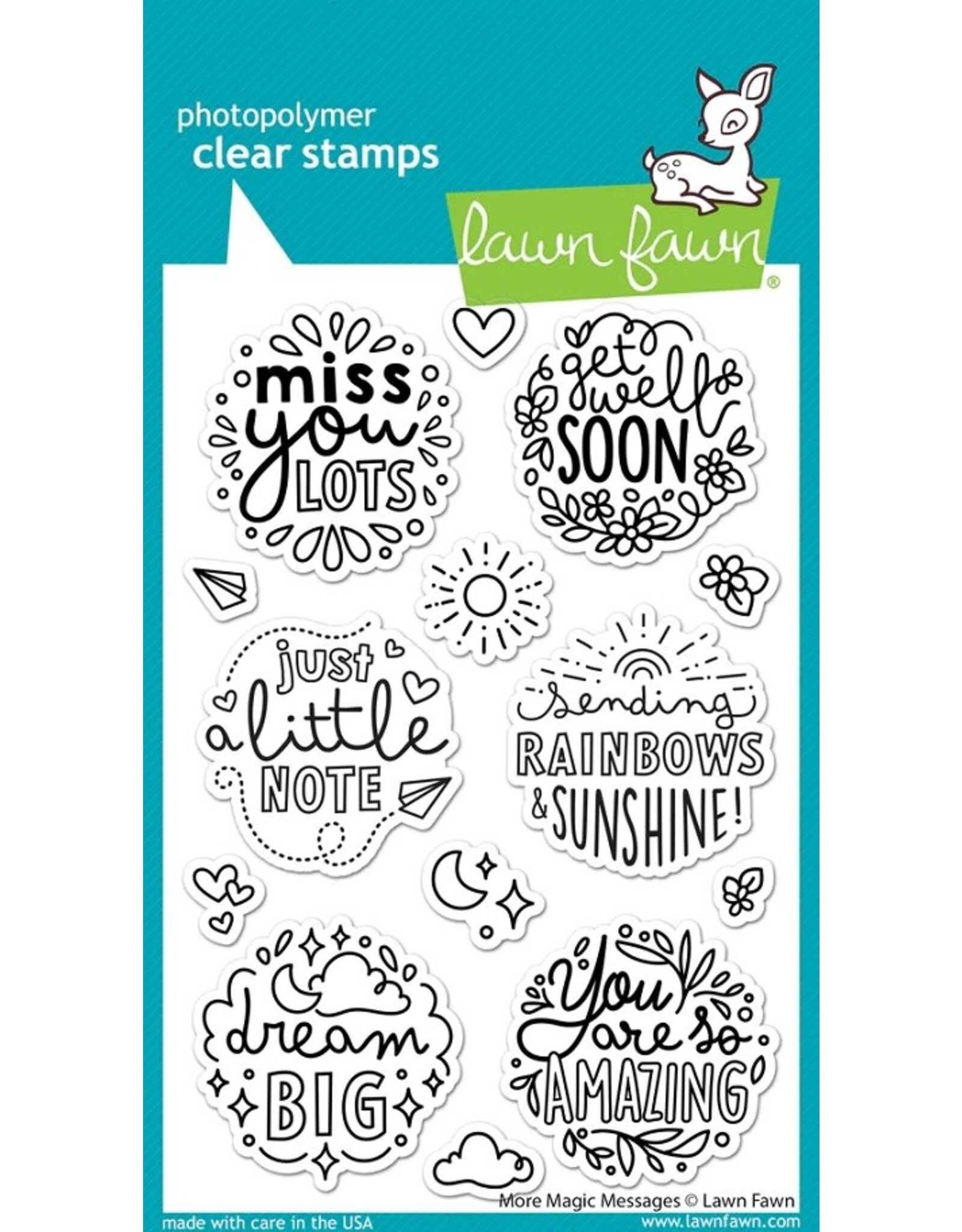 Lawn Fawn More Magic Messages - Clear Stamps