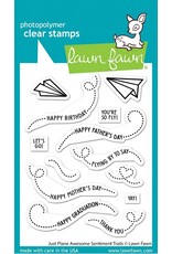 Lawn Fawn Just Plane Awesome Sentiment Trails - Clear Stamps