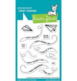 Lawn Fawn Just Plane Awesome Sentiment Trails - Clear Stamps