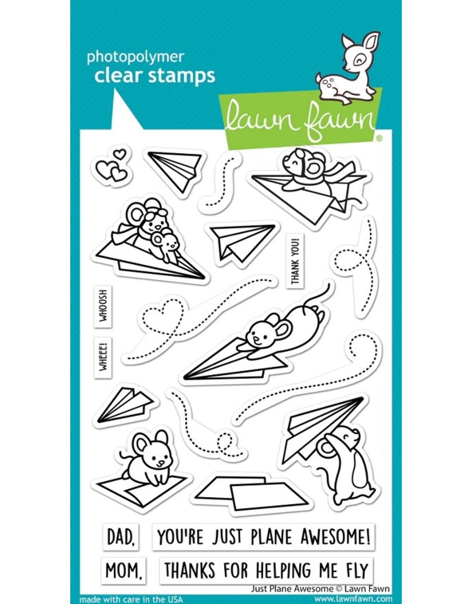 Lawn Fawn Just Plane Awesome - Clear Stamps