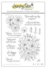 Honey Bee Daisy Layers Bouquet Stamp Set