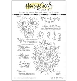 Honey Bee Daisy Layers Bouquet Stamp Set