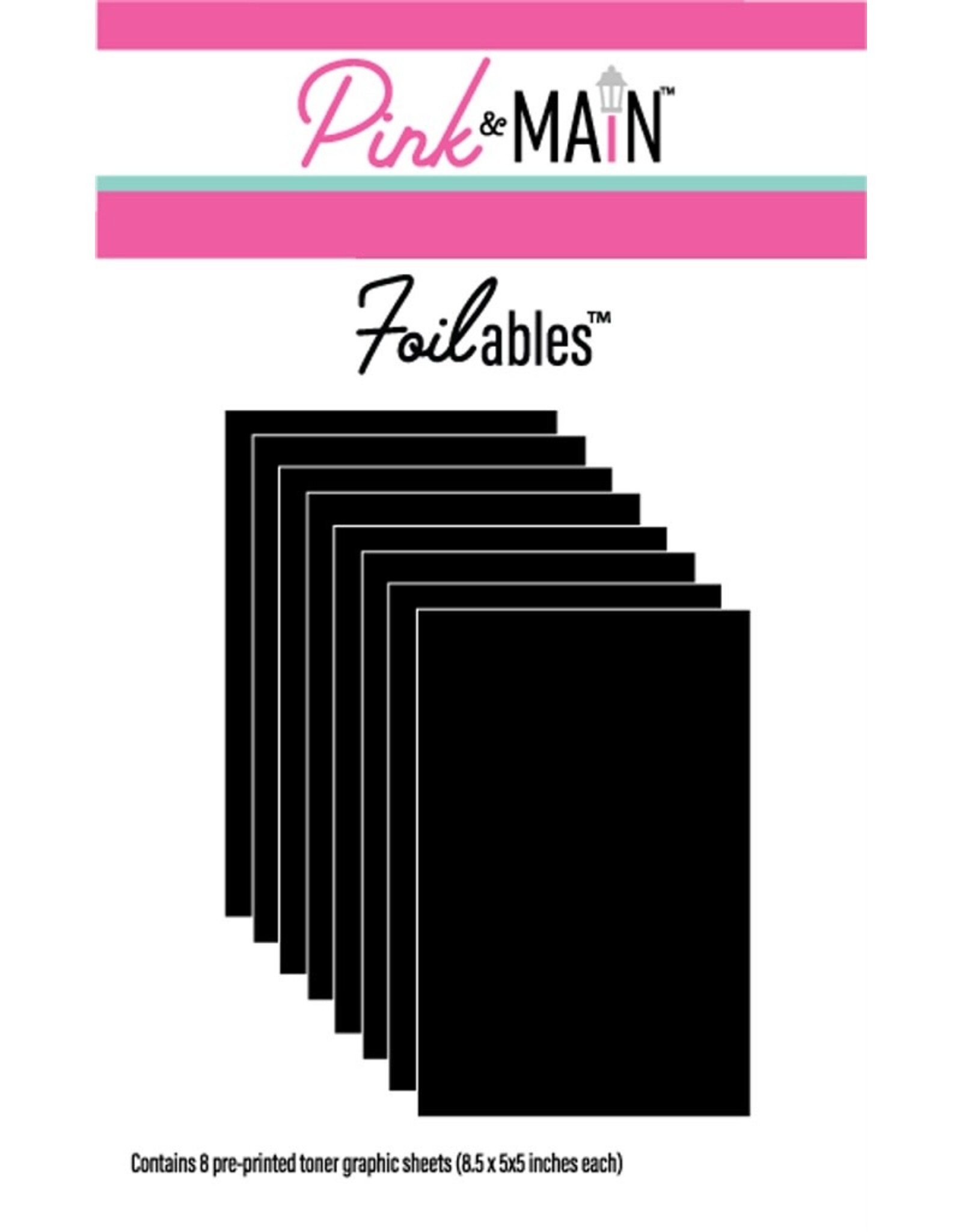 Pink & Main BLACK TONER FOILABLEM SHEETS 5.5 X 8.5