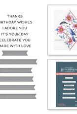 Spellbinders BetterPress Collection - It's Your Day Sentiment Strips Press Plate & Die Set