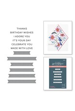 Spellbinders BetterPress Collection - It's Your Day Sentiment Strips Press Plate & Die Set