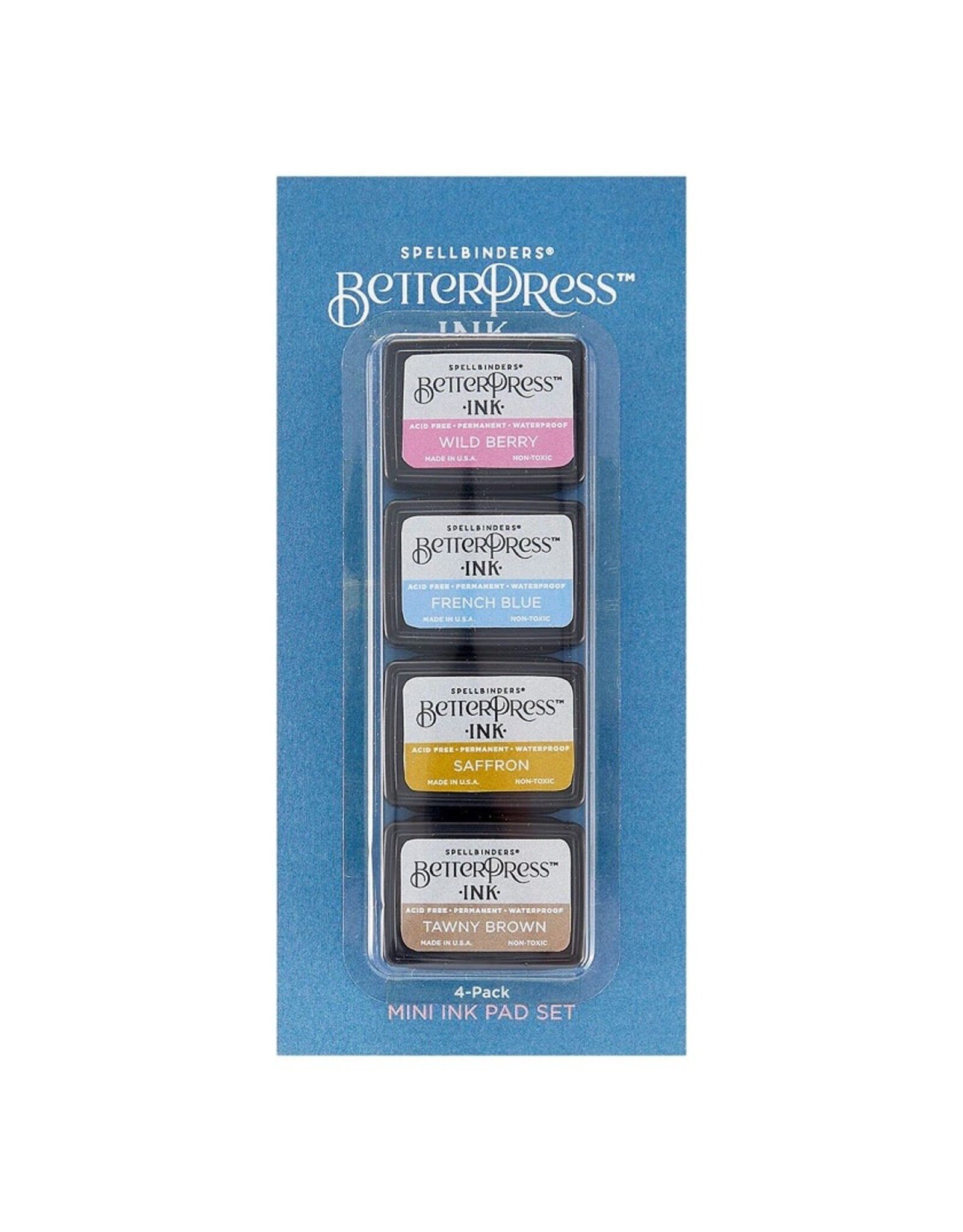 Spellbinders BetterPress Ink Mini Set - Nature Tones - 4 pack