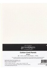Spellbinders BetterPress A2 Cotton Card Panels - Bisque 25 Pack