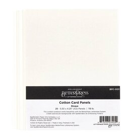 Spellbinders BetterPress A2 Cotton Card Panels - Bisque  25 Pack