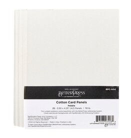 Spellbinders BetterPress A2 Cotton Card Panels - Pebble 25 Pack