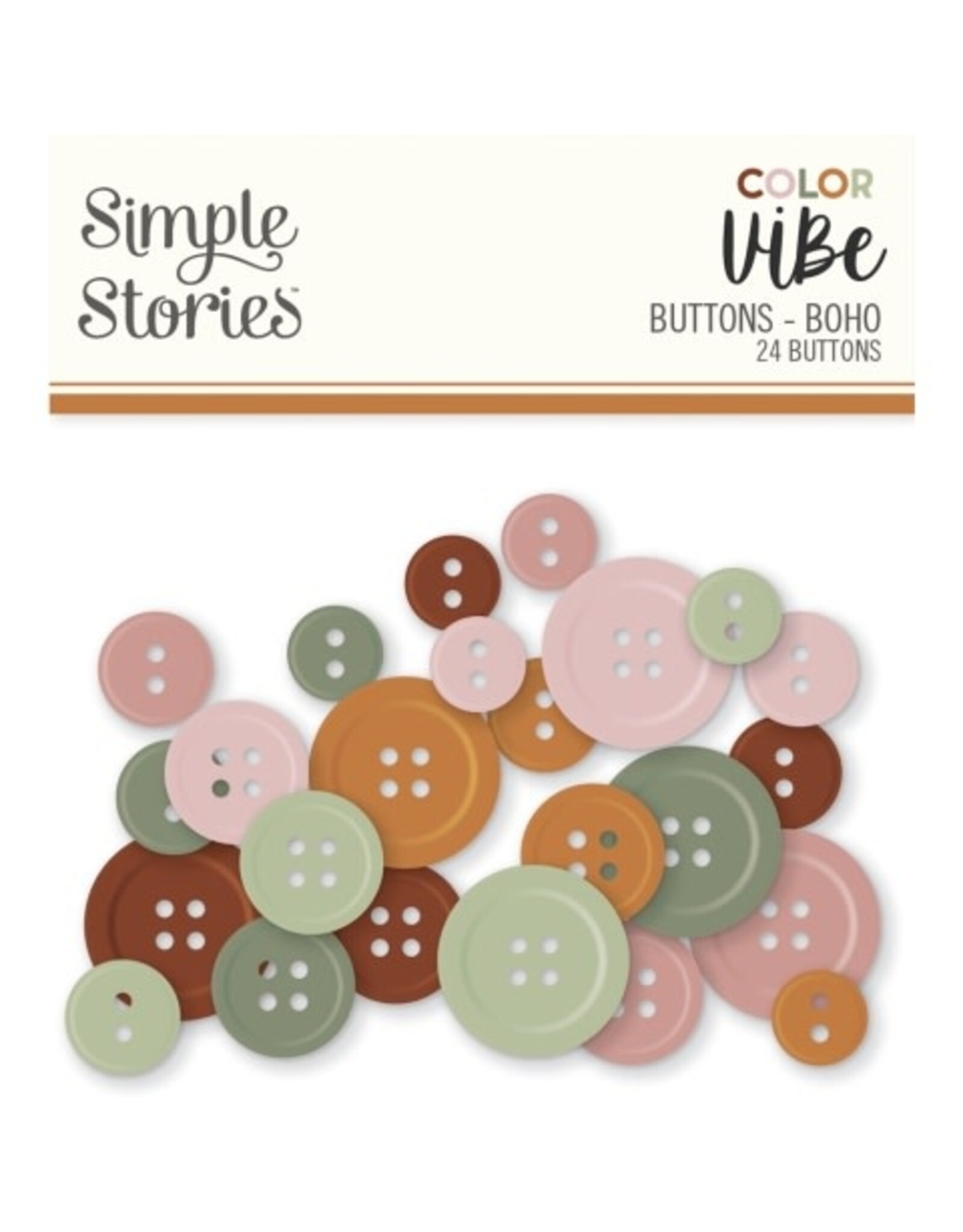 Simple Stories Color Vibe Buttons - Boho