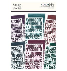 Simple Stories Color Vibe - Alphabet Sticker Book-Darks