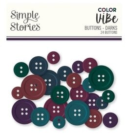 Simple Stories Color Vibe Buttons - Darks