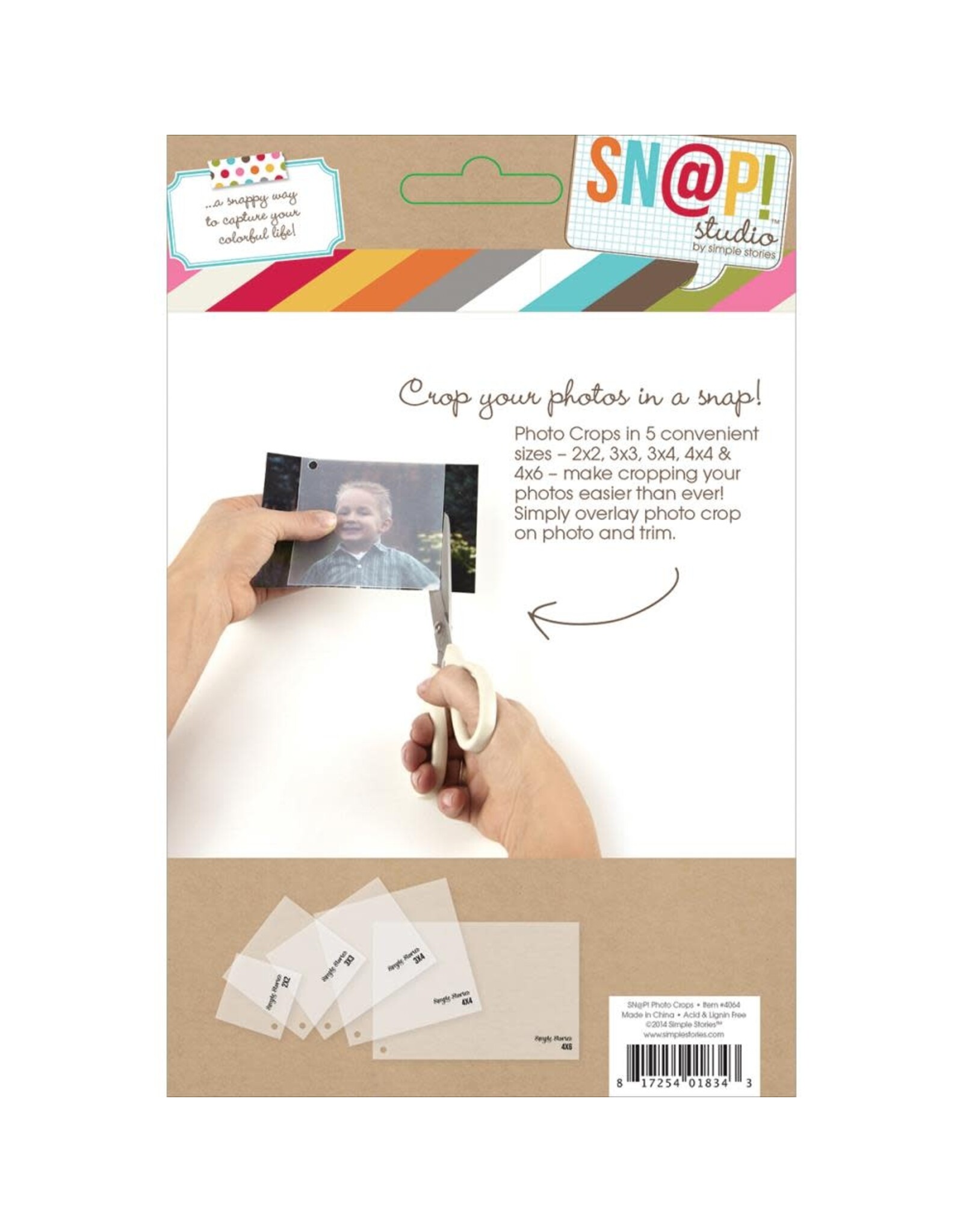 Simple Stories SNAP PHOTO CROPS SQUARE/RECTANGLE - 5PK