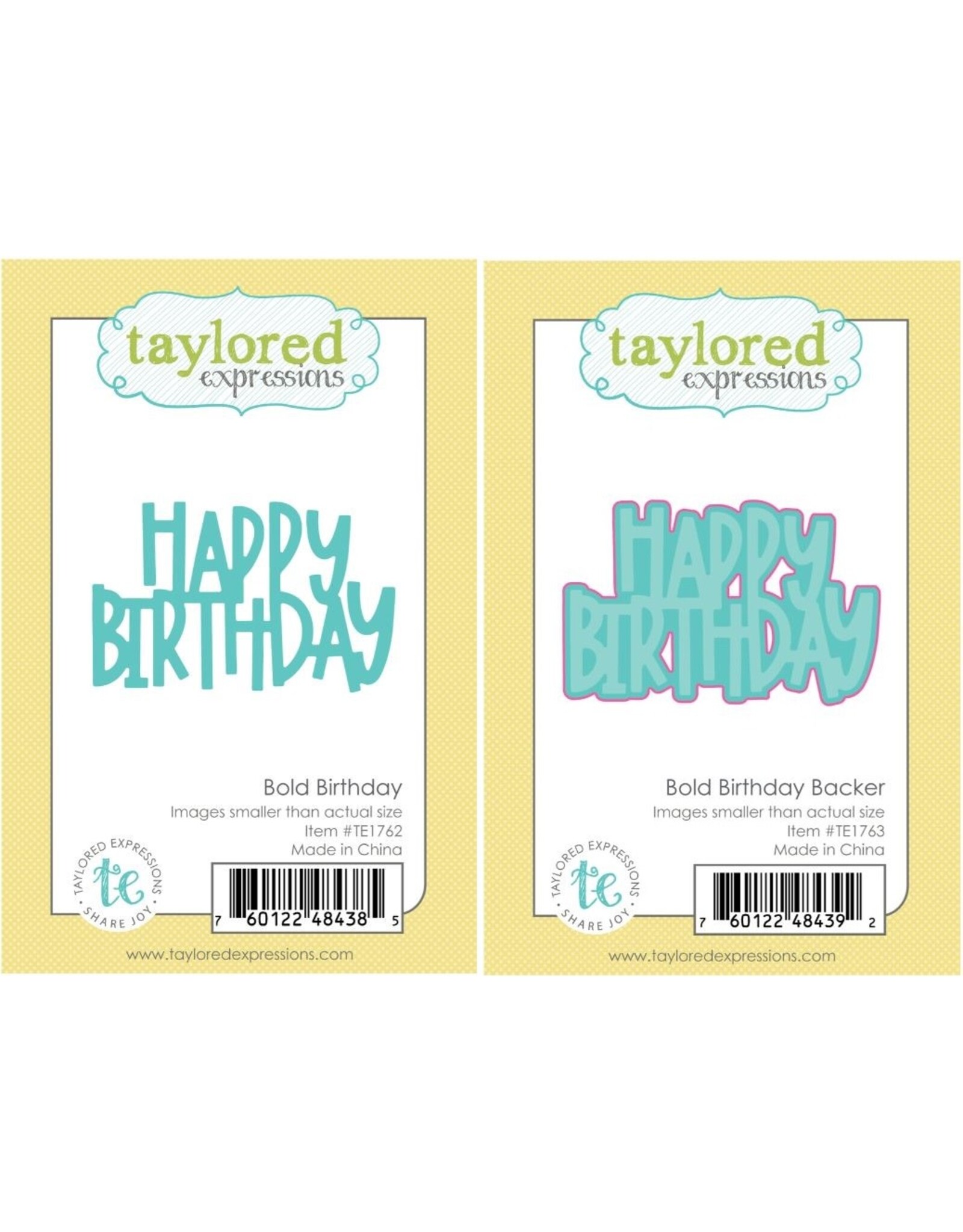 Taylored Expressions Bold Birthday Die w/Coordinating Backer